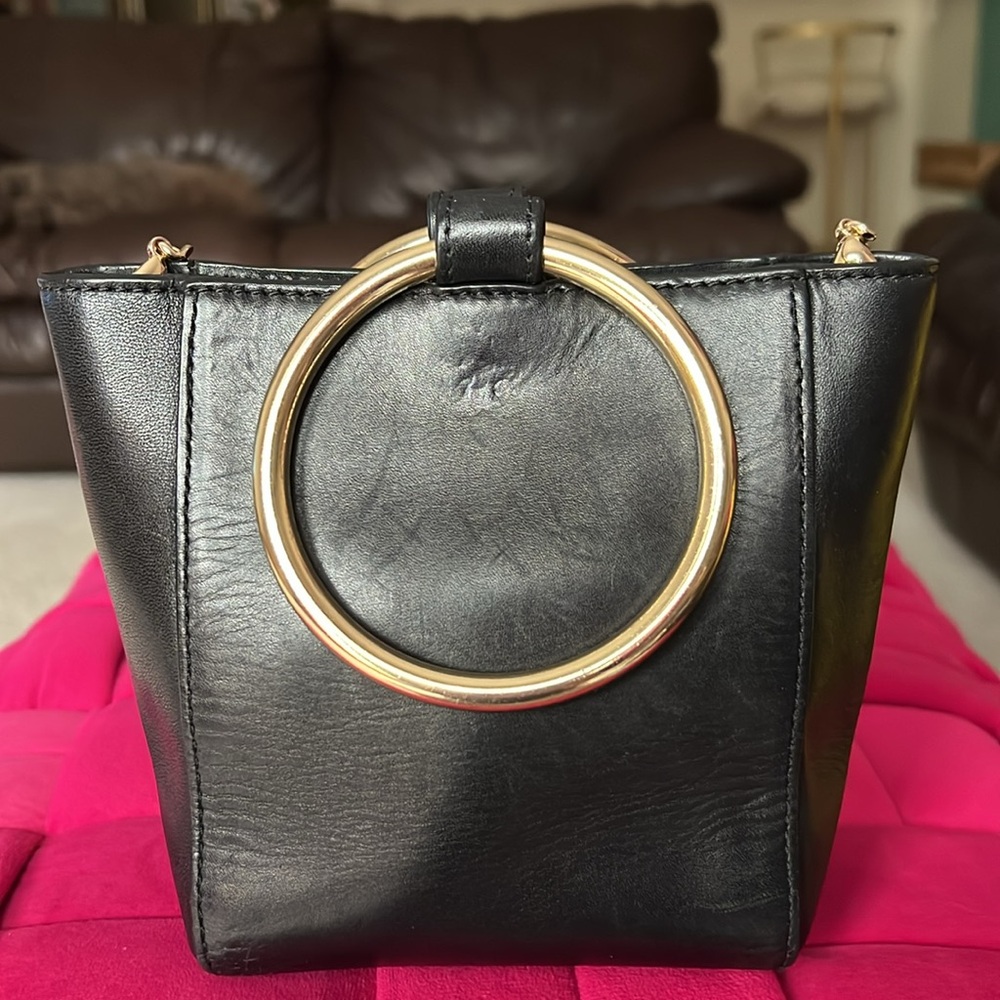 Henri Bendel Black Mini Bag with Gold Accent - Picture 8 of 15